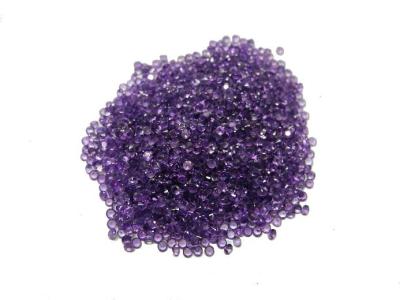 China Normal Faceted Natural Amethyst Stones Purple 2mm 0.05 Carats for sale