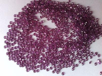 China Natural Gemstone Rhodolite Garnet Gemstones Round 1mm 0.005cts for sale