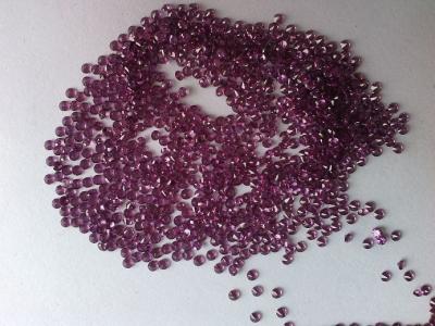 China Round Rhodolite Garnet Beads 1.5mm For Black Spinel Rings 0.016cts for sale