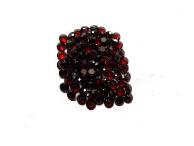 China 1.75mm Round Red Garnet Gemstones For Custom Jewelry / 0.03cts for sale