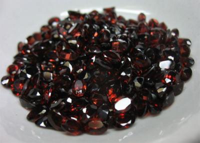 China 3A 1.4cts Oval Natural Red Garnet Gemstones For Silver Jewelry 8×6mm for sale