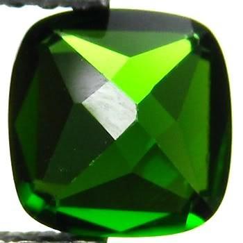 China 7mm Natural Green Chrome Diopside Cushion For Gemstone Jewelry for sale