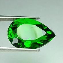 China Normal Faceted Green Chrome Diopside Pear , 5x3mm 0.23 Carats for sale