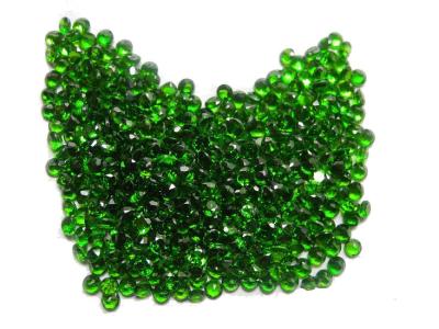 China 0.0065cts Untreated Round Green Chrome Diopside With AAA Grade for sale