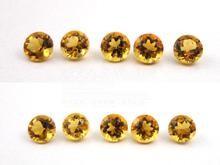 China Round Natural Citrine Gemstones RD 6mm For Jewelry Settings 0.76cts for sale