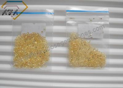 China Round Shape Natural Loose Gemstones Yellow Sapphire Diamond Cut for sale