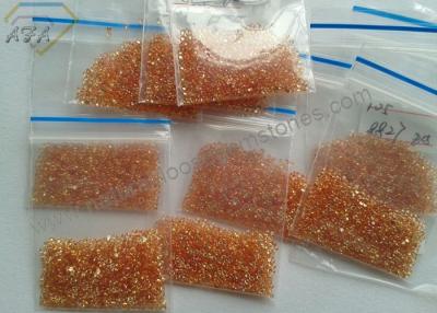 China Round Cut Natural Loose Gemstones Untreated 1.2mm Orange Sapphire for sale