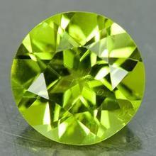 China 4mm Round Shape Green Peridot Loose Gemstones For Custom Jewelry for sale