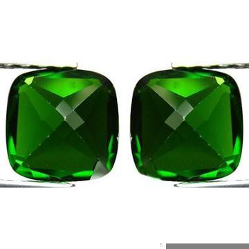 China Natural Chrome Diopside Gemstones Cushion For Silver and Gold Jewelry for sale