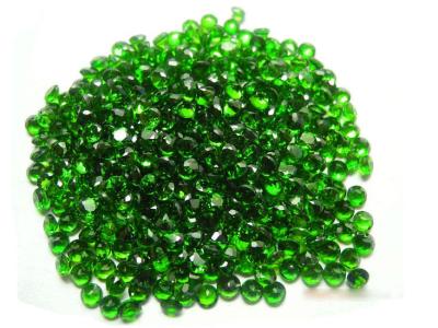 China Chrom-Diopside Edelsteine runde Form 1mm Natur für feinen Schmuck zu verkaufen