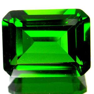 China Losse die het Chroom Diopside Halfedelstenen 5 x 7mm van Rusland Octogan voor Armbanden wordt gesneden Te koop