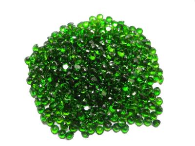 China Genuine Natural Green Chrome Diopside Round Loose Gemstones 1.75mm for sale