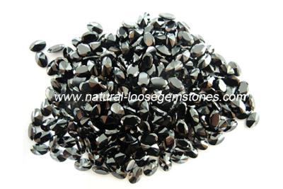 China Oval Natural Black Spinel Unheated 4mm × 6mm For Gemstones Ring , Black spinel Bracelets Jewelry for sale