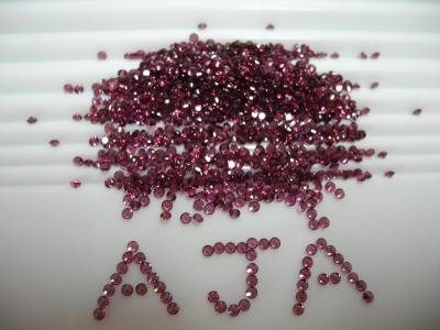 China 3A 3mm Round Rhodolite Garnet Gemstones Untreated Brilliant Cut for sale