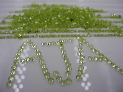 Κίνα Birthstone Αυγούστου 1mm φυσικό Peridot χαλαρώνει τους πολύτιμους λίθους προς πώληση