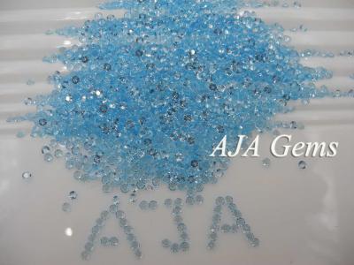 China Aquamarine Natural Loose Cut Gemstones Round For Jewelry Settings for sale