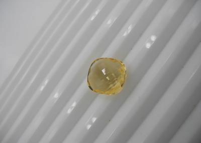 China Square Citrine Crystal Stone , Orange 2.0mm Natural Loose Stone for sale