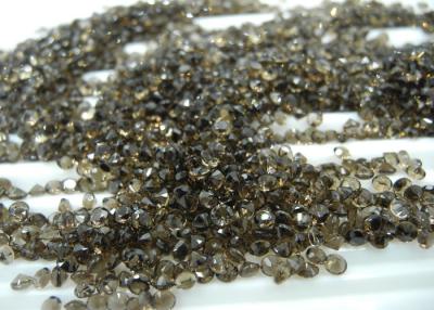 China Smoky Quartz Melee Natural Loose Gemstones Round Shape - 3.5mm for sale