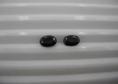 China Natural Oval Shape Loose Black Spinel Beads 3mm , Jewellery Settings for sale