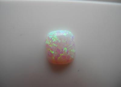 China White Lab Created Synthetic Opal Cushion Shape For Opal Rings 4mm for sale