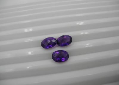 China Purpurrote ovale Amethyst-Edelsteine, 4mm x 3mm natürliche Edelstein-Perlen zu verkaufen