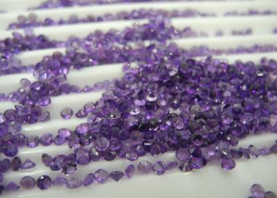 China Round 0.22cts Natural Amethyst Gemstones Normal Cutting For Jewelry for sale