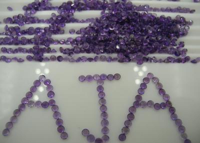 China Kundenspezifischer Schmuck-natürlicher Amethyst entsteint purpurrote runde Form 1.25mm zu verkaufen