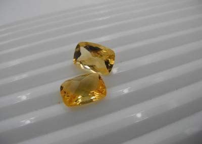 China Cushion Shape Natural Citrine Gemstones Semi-precious Lovely Yellow for sale