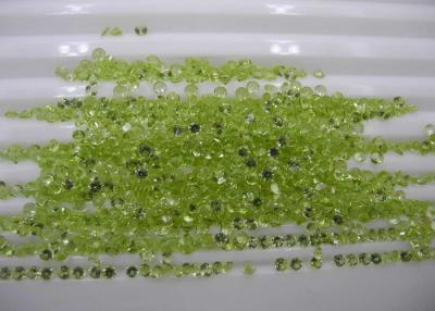 China Round Green Peridot Loose Gemstones 3mm With Peridot  Setting for sale