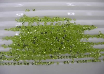 China Normal Faceted Loose Gemstones Green 3.5mm 0.22cts With Peridot for sale