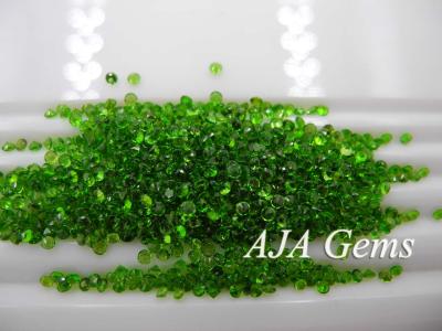 China Green Gemsotne Chrome Diopside Jewelry Untreated , Round Shape for sale