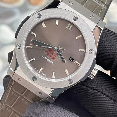 China Mens HU Customized Luxury Automatic Mens Mechanical Watch Sport Stainless Steel Mineral Glass for sale