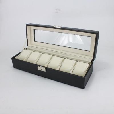 China Wholesale Handmade Factory Good Quality Custom Luxury Watch Packaging Box 6 Slot Wooden Watch Display Box for sale