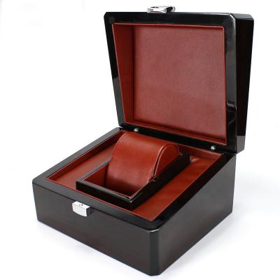 China Durable Luxury Unique Design Watch Box Brand Watch Packaging Box Solid Wooden Case for sale