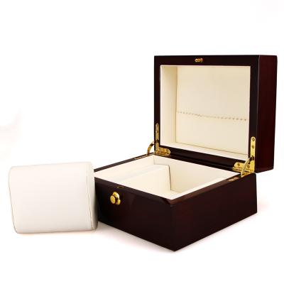 China High Quality Solid Shiny Wooden Luxury Watch Box Unisex Watch Packaging Box Case For Gift Display for sale