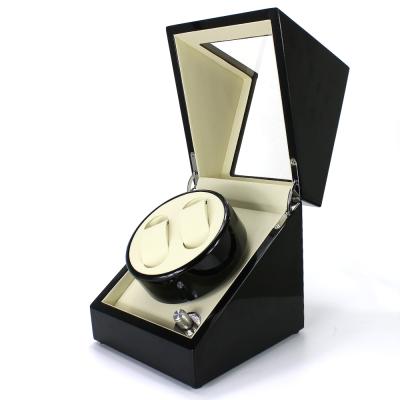 China Hot Sale Handmade High Quality Luxury Automatic Luxury Watch Display Storage Box Smooth Solid Wood Winder for sale