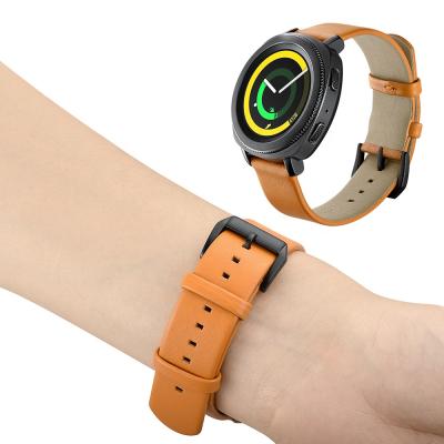 China New Samsung S4 Watch Speed ​​Sport Durable Smart Watch Strap Genuine Cowhide Leather Watch Strap Luxury Fashion for sale