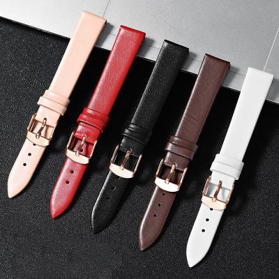 China 2021 Popular Top Genuine Leather Watchbands Good Grain Cowhide Leather Watch Band Quality 20mm 22mm Leather Watch Straps for sale