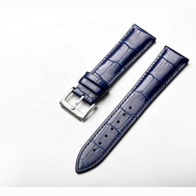 China Hot Selling Flexible Watch Band Strap Italy High Quality Black Genuine Leather Brown Watch Strap for sale