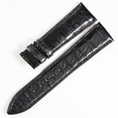 China High Quality Durable Cheap Wide Watch Vintage Crocodile Watch Strap Real Leather Band for sale