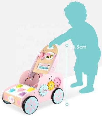 China Study Pretend Toy 2021 New Arrival Multifunctional Educational Children's Wholesale Study Toys China Wooden Baby Walker for sale