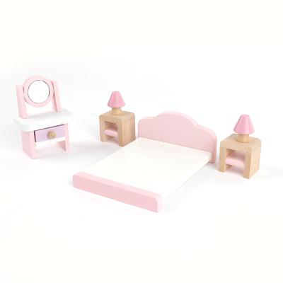 China DIY Practice DIY Dollhouse Accessories and Furniture, Wooden Doll House Toys for Girls, Colorful Wooden Set Doll House Furniture for sale