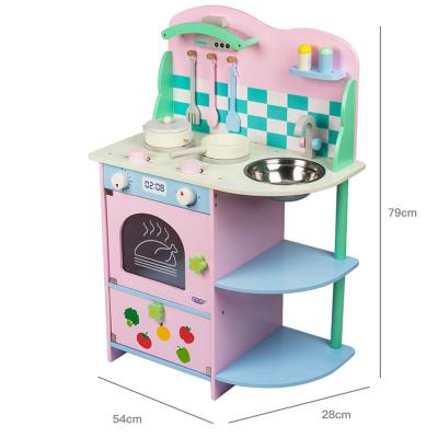 China Eco-friendly Yiwu Wooden Toys Pretend Role Play Toy Set Cooking Game Wooden Kitchen Toy for sale