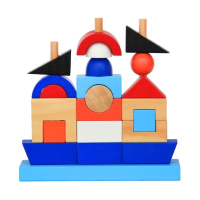 China Construction Toy Toys Wholesale China Educational Toys Wooden Pirate Ship Balance Game Blocks For Children Building Blocks for sale