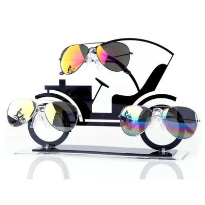 China Top Grade Acrylic With High Transparent Professional Custom Shape Bicycle Acrylic Sunglasses Display Stand for sale