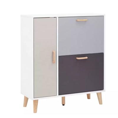 China Modern Multifunctional Shoe Cabinet With Wooden Door And 2 Tier Shoe Storage Furniture for sale