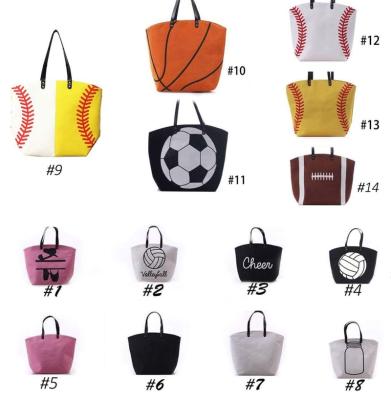 China Other Fashion Personality Handbag Baseball Baseball Football Rugby Pattern Luxury Sports Canvas Messenger Bag Printed Letters ENCOURAGE Bags for sale