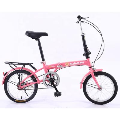 China Lady Bike Factory Supply 16 Inch Folding Bike Lady Speed ​​Lady Folding Single Bike for sale