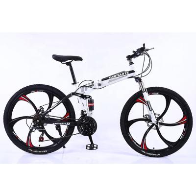 China Factory direct sale ride 24 inch folding mountain bike 21 speed colorful foldable mtb for sale