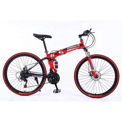 China High quality 24 inch ride folding mtb carbon steel folding bike mountain aluminum bicycles for sale